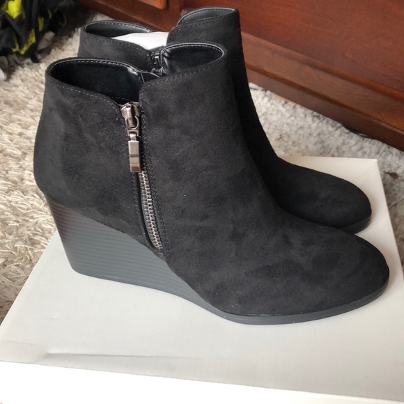 Style & Co. Shoes - NEW! Style & Co Wynonaa Black Wedge Booties